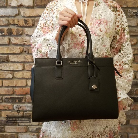 kate spade cameron LARGE satchel Black crossbody - Picture 2 of 6